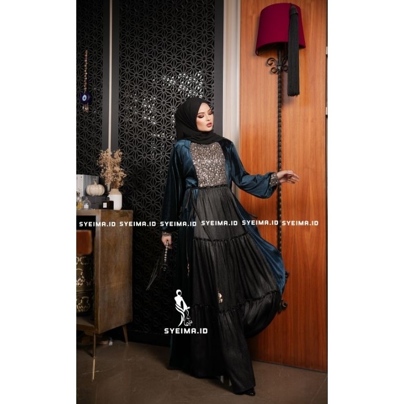 Tansu Abaya Dress original brand local by SYEIMA.ID abaya mewah gamis mewah premium gamis bludru aba