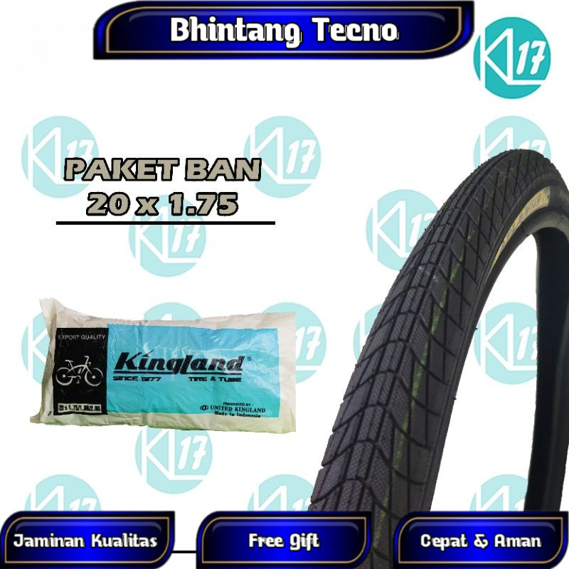 Ban Luar 20 x 1.75 KINGLAND ATLANTIS Ban Luar 20 Sepeda Lipat Mini Minion BAN LUAR DALAM SEPEDA 20