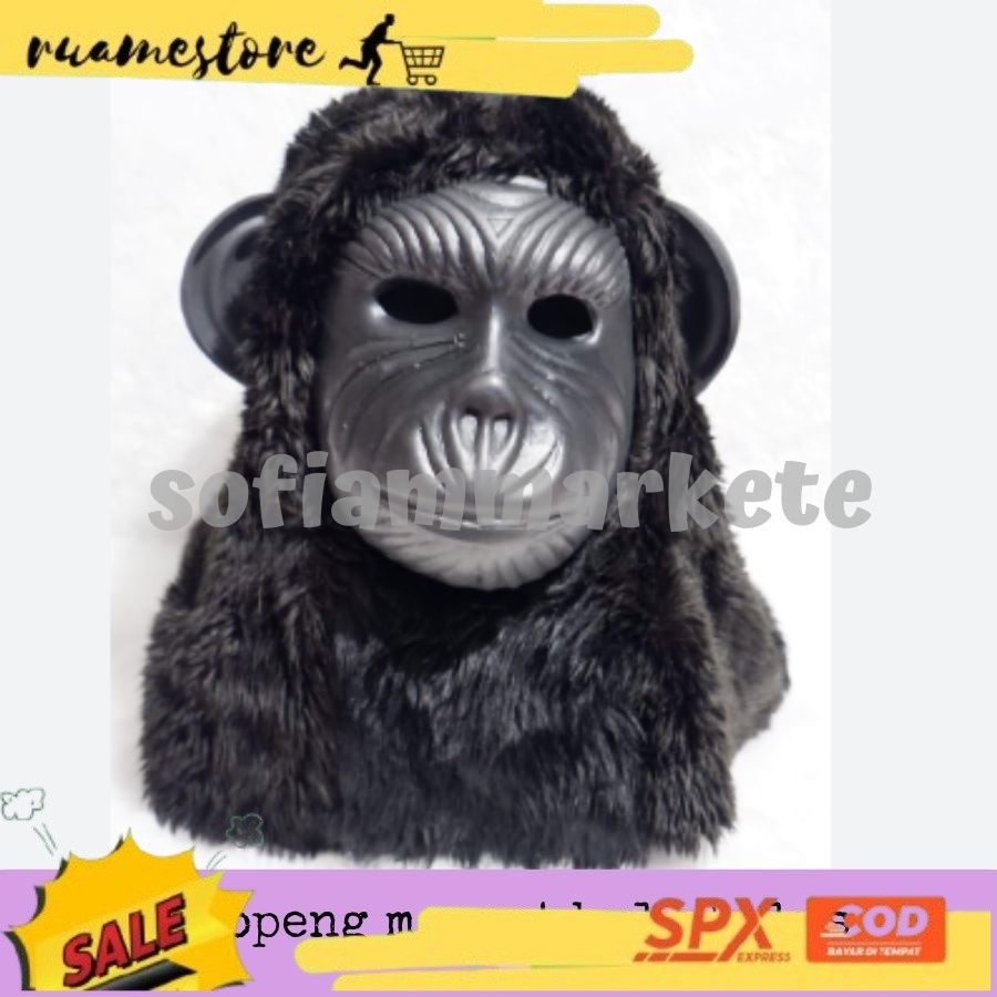 PRODUK NEW sofiammarkete Topeng monyet harimau macan singa bulu bulu / Mainan anak topeng singa cust