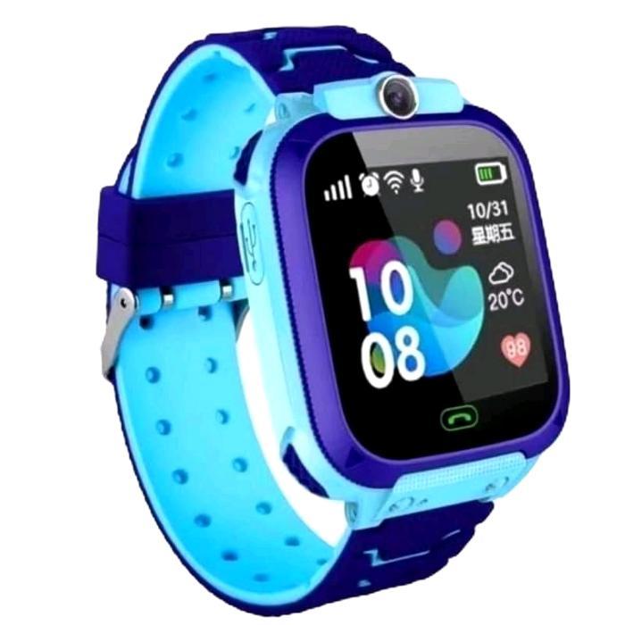 Smartwatch Anak Aimoo Q12 Jam Tangan Anak dengan GPS Tracker & Lampu Senter size 42mm Strap Karet LC
