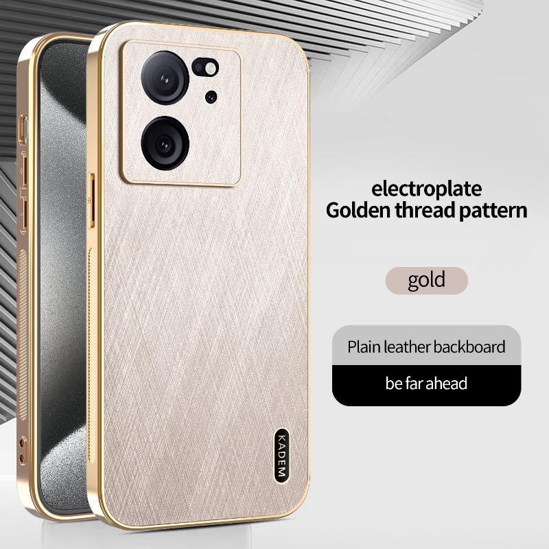 Untuk Xiaomi 13T Pro Casing Ponsel Mewah dengan Lapisan Emas dan Benang Emas, Dilengkapi dengan Geng