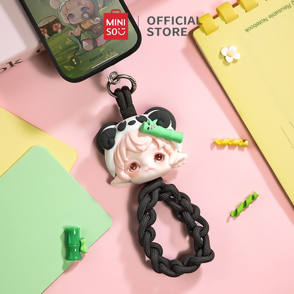 TRISANSHOP MINISO TOY - Miniso Rice Roll's Pajama Party - Hanging Rope Blind Box Gantungan Tas Lucu