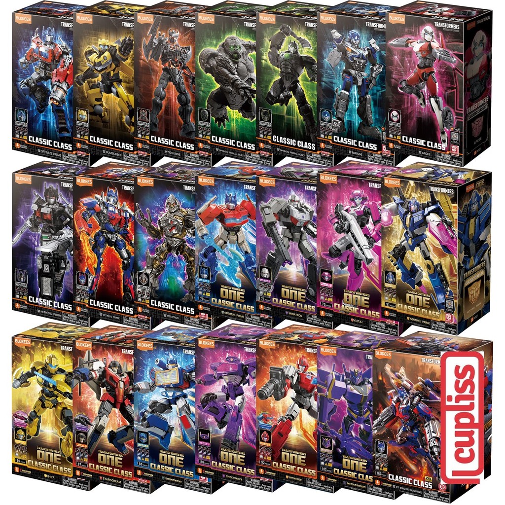 BLOKEES Figures Transformers CC Optimus Primal Beast Robot Nemesis Prime Mirage Arcee Scourge Bumble