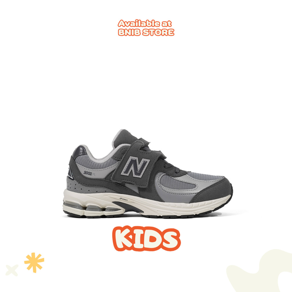 Sepatu Sneakers Anak NB Kids 2002R Hook & Loop Castlerock Slate Gray Original