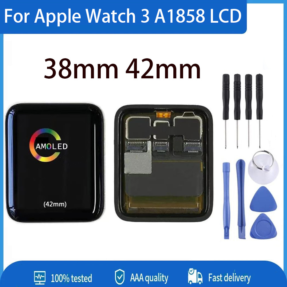 AMOLED For Apple Watch Series 3 38mm 42mm LCD splay Screen gitizer Assembly For Apple Watch 3 A1858 