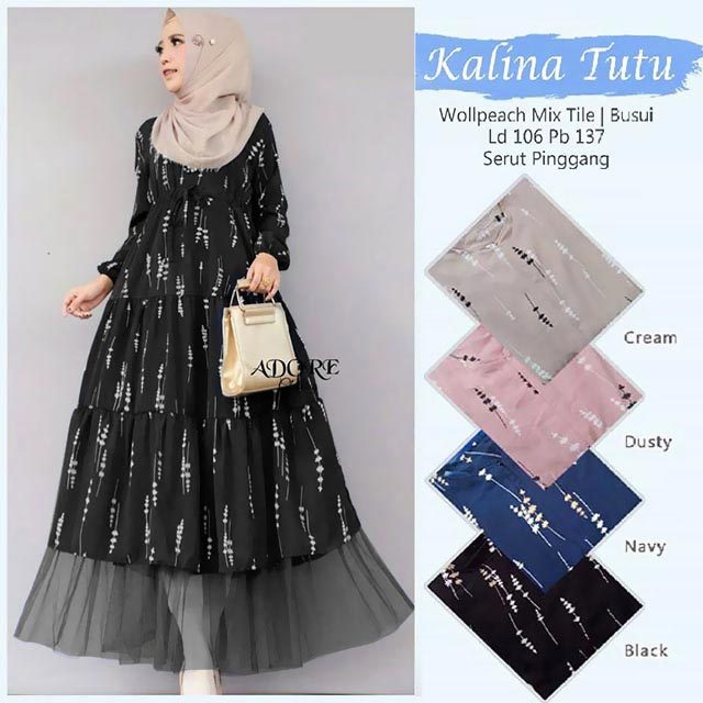 GAMIS TUTU / KALINA MAXY WOLLPEACH WOLVIS MONALISA GROSIR TERMURAH DRESS MURAH IBU REMAJA TERBARU 20