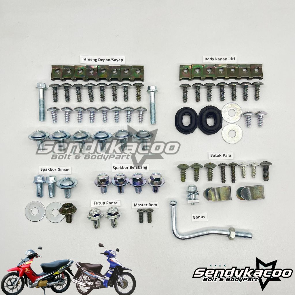 Baut body Shogun 125 Full set / Baut Shogun 125 SP Full body
