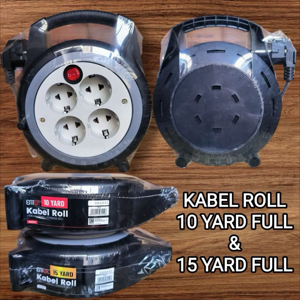 ENTER KABEL LISTRIK TEMBAGA ROLL BOX CABLE + SAKLAR ON OFF 10M 15M METER SNI KUALITAS BAGUS 10Y 15Y 