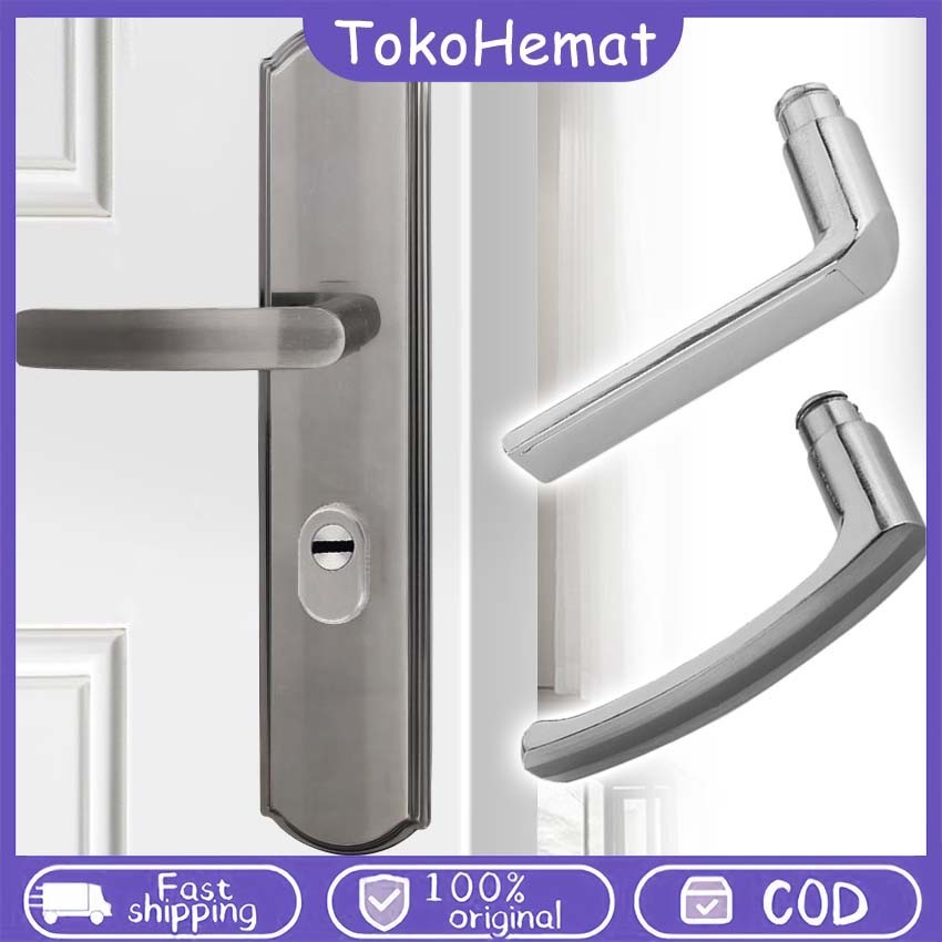 Door Lock Premium Gagang Pintu Universal Kunci Pintu Rumah Kantor Full Set Logam Gaya Eropa