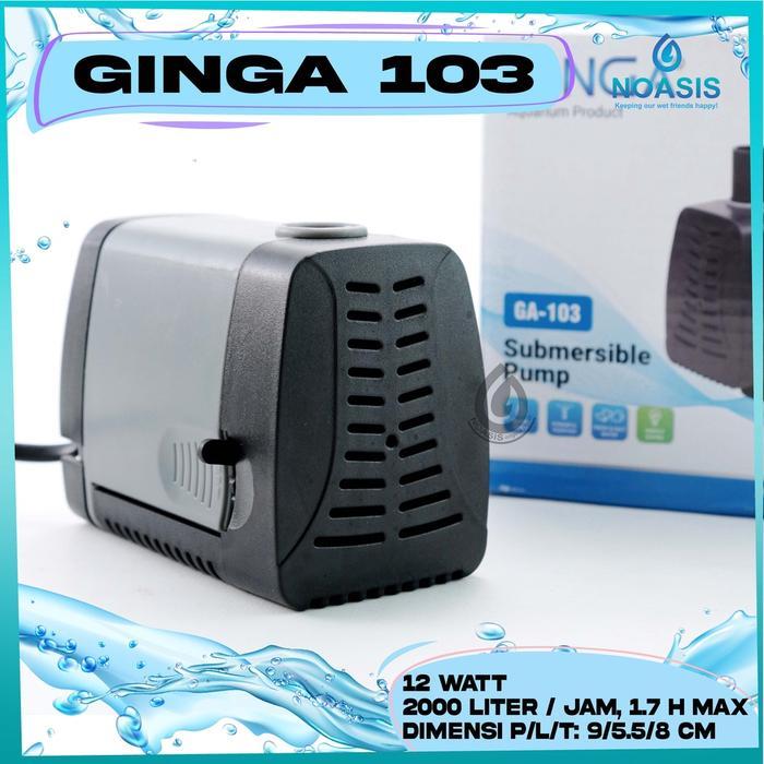AQUAZEN AZ - 103 Pompa Celup Aquarium 12 W 2000 Litter Submersible Pump Kolam Koi - GINGA