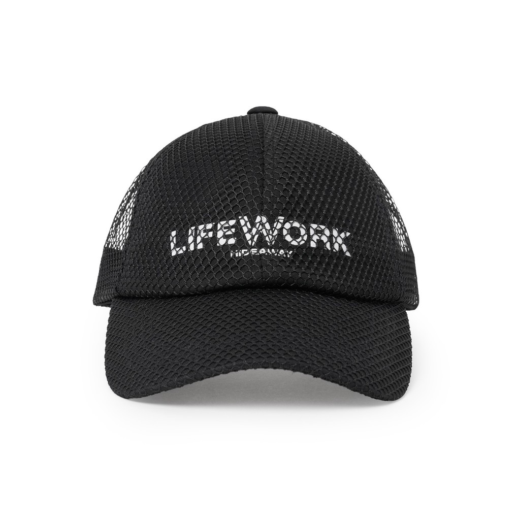 LIFEWORK - Mesh Trucker Soft Ball Cap Jet Black - Topi Acc Hitam Pekat Unisex