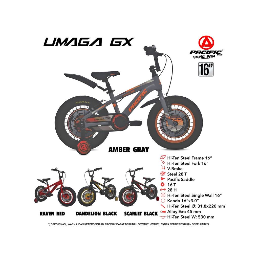 Sepeda BMX 16" Pacific Umaga GX Ban 3.0