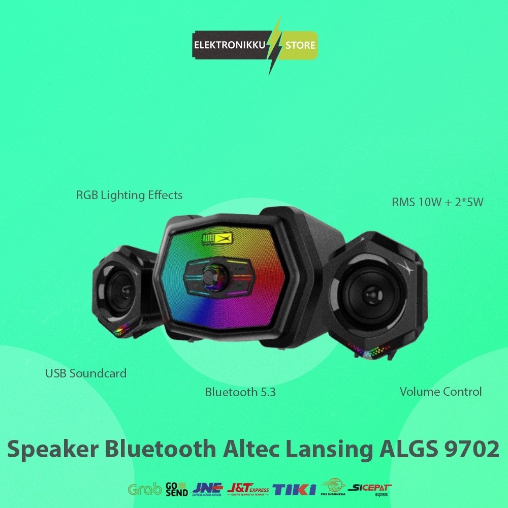Speaker Gaming Altec Lansing ALGS 9702 Bluetooth Speaker Komputer PC Laptop HP Notebook