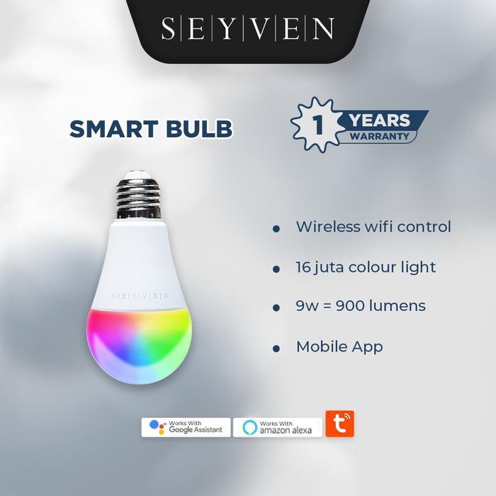 SEYVEN Smart LED Light Bulb RGB+ WW 9W Wifi Smart Home Smart Bulb