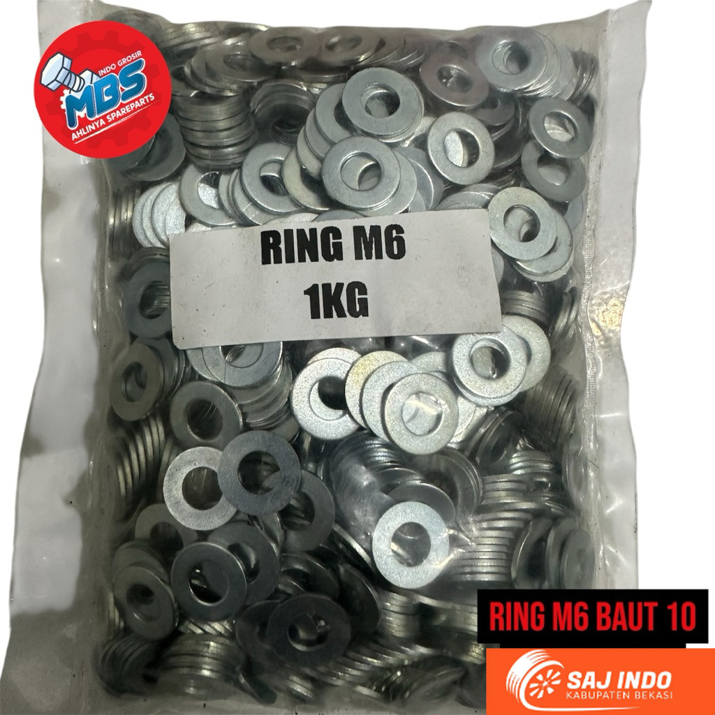 saj indo RING M6 BAUT 10 HARGA / Kg ( KILO ) RING KILOAN