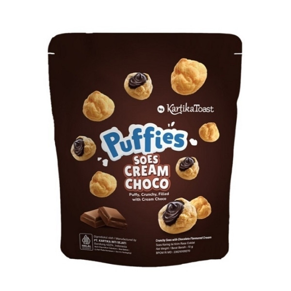 KARTIKA TOAST PUFFIES CHOCOLATE 72 GR