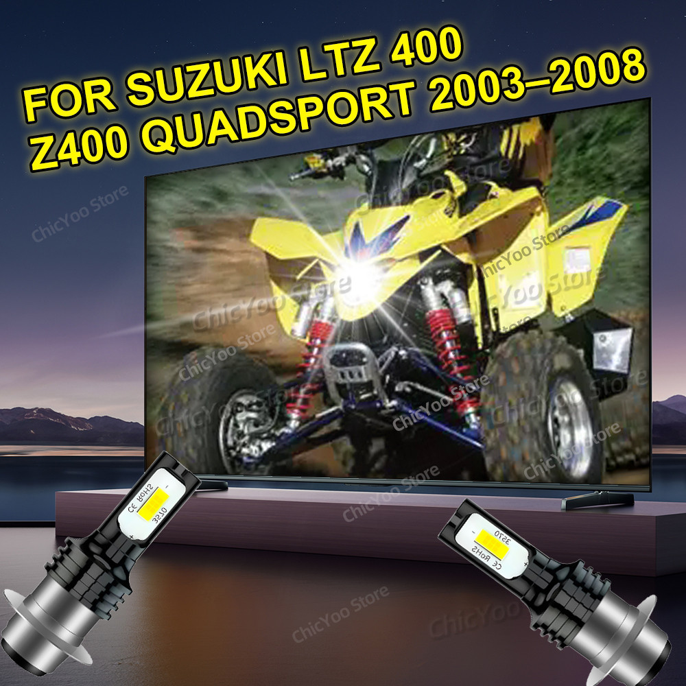 2pcs Motorcycle Headlight 20000LM 6000K Bright CSP LED Bulbs For Suzuki LTZ 400 Z400 QUADSPORT 2003 