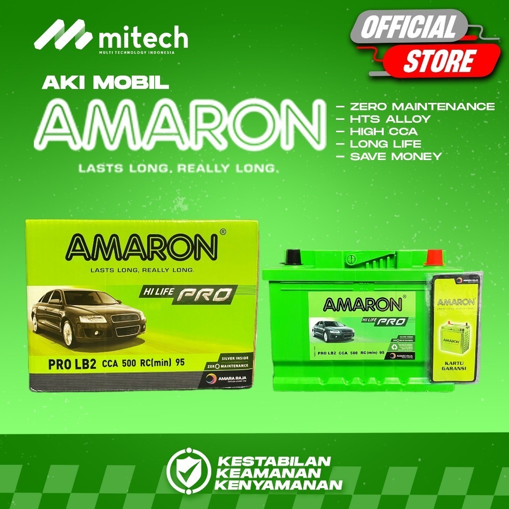 Amaron Hi Life Pro Aki Mobil Peugeot 406 DIN 66 / 555-59 12V / 66Ah - Aki Kering