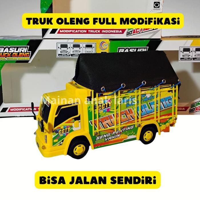 Truk Oleng Modifikasi Full Terpal Bisa Jalan Sendiri Roda Bump And Go Musik Dan Lampu Nyala Miniatur