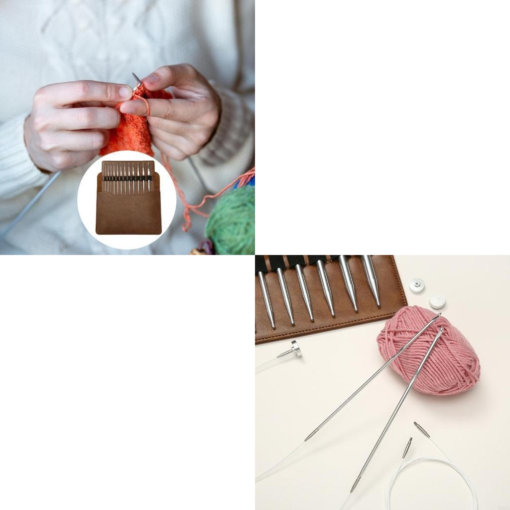 R66A Tunisian Crochet Hook Set 3mm100mm Interchangeable Circular Knitting Needle