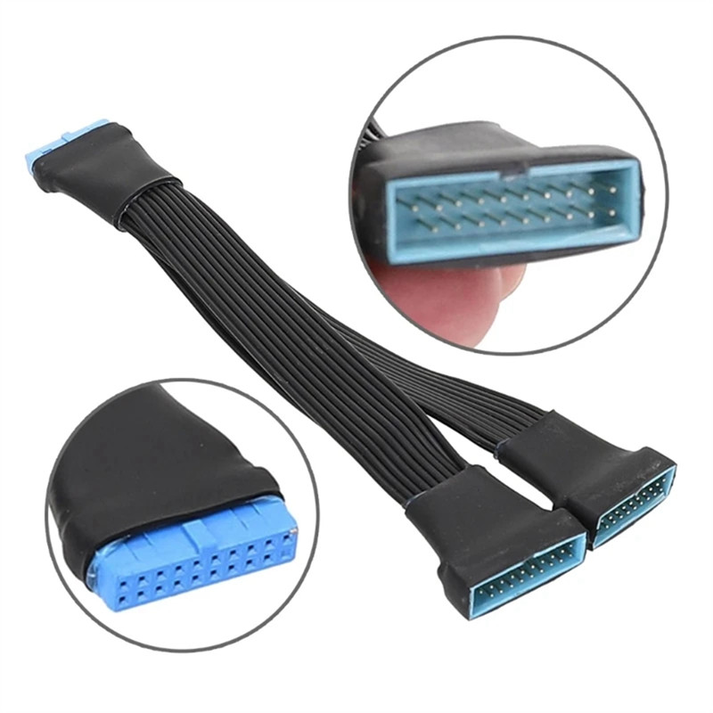 A12E-USB 3.0 Header Splitter Extension Cable USB 3.0 1 To 2 Adapter Extension Cable Motherboard USB 