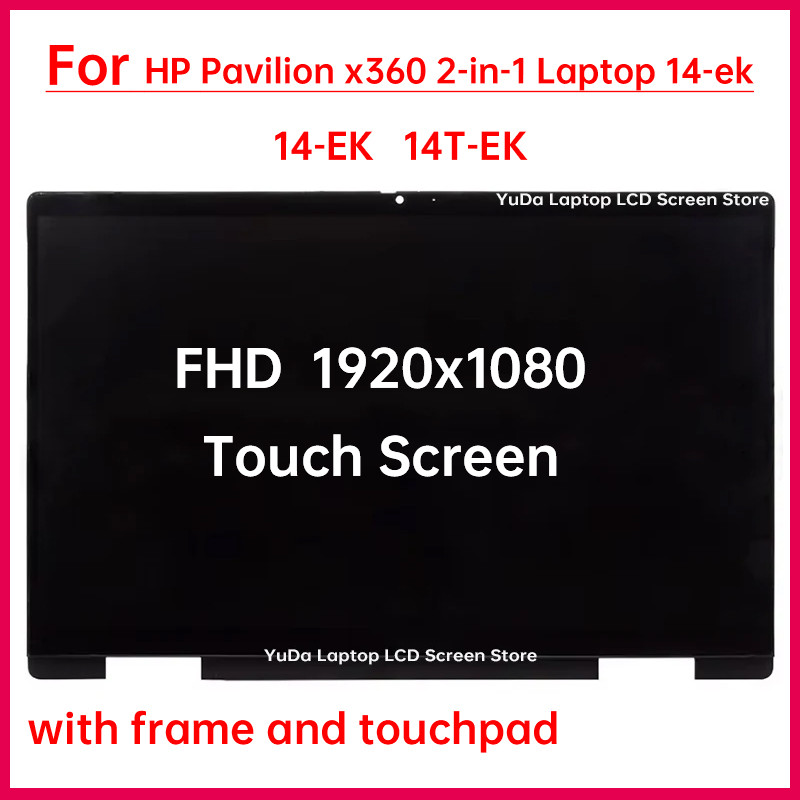 14" Tou Screen For HP Pavilion x360 2-in-1 Laptop 14-ek 14T-EK  LCD splay gitizer + Frame Assembly R
