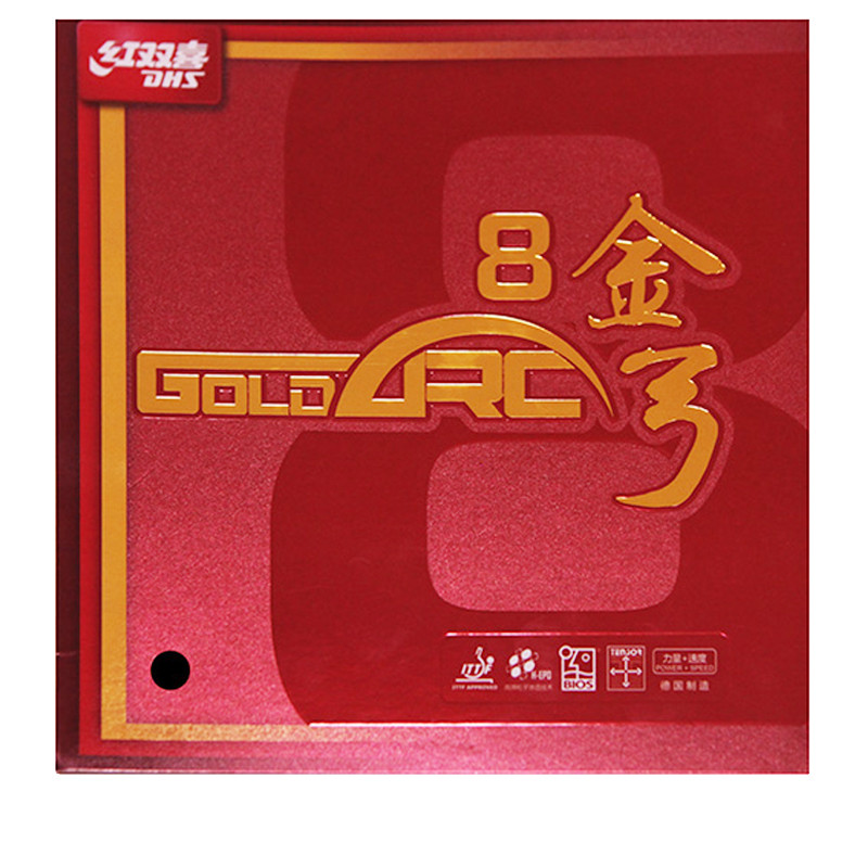 Original DHS Gold Arc 8 Table Tennis Rubber Nontacky Yellow Cake Sponge GoldArc 8 Ping Pong Rubber P