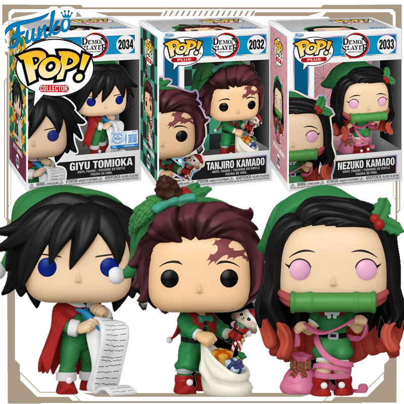 Funko POP Original Demon Slayer Anime Figure GIYU TOMIOKA TANJIRO KAMADO ristmas Action Figure Toys 