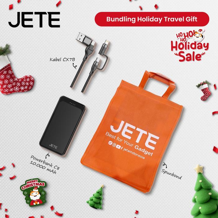 Bundling Powerbank JETE C8 + Kabel CX7B + Spunbond JETE