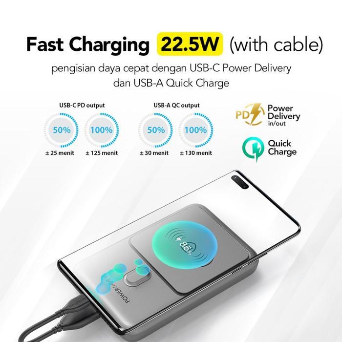 Micropack Wireless Powerbank Fast Charging Powerwave lll QC 3.0 PD 3.0