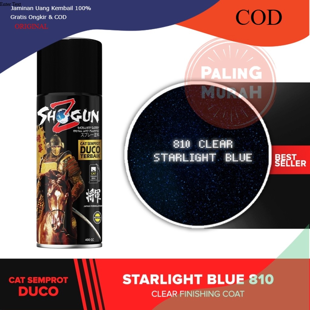 JAPAN Cat Semprot Motor Shogun Z Paint CLEAR STARLIGHT BLUE 810 / Glitter Biru