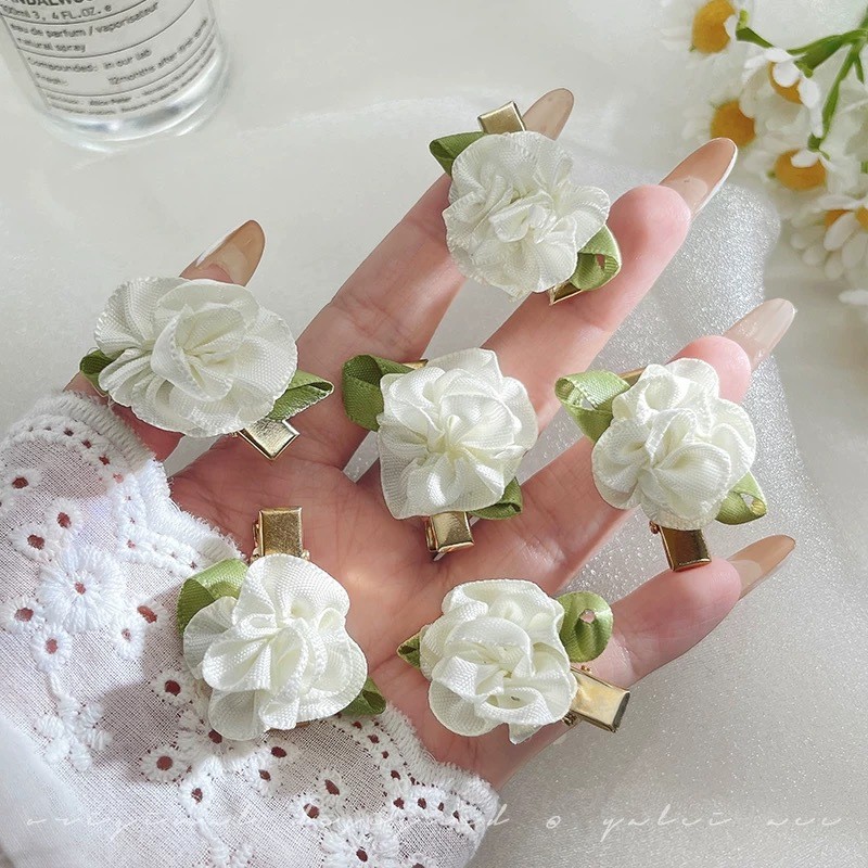 Hair Clip Rose Jepit Rambut Klip Rambut Mawar Mini Cantik Jepitan Rambut Bunga Kamboja Bali