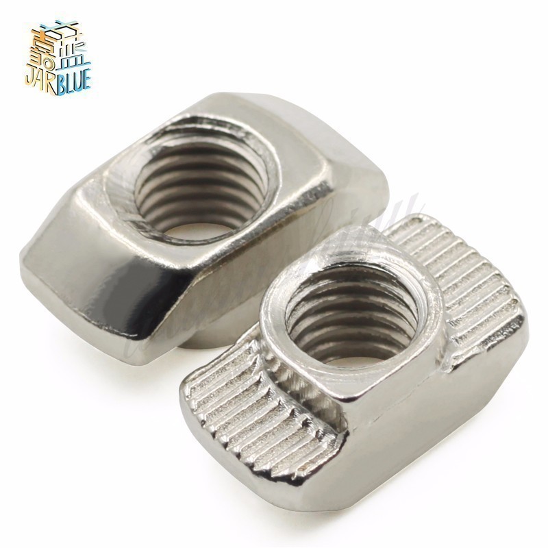 10/20/50/100pcs M3/M4/M5*10*6 for 20 Series Slot T-nut Sling T Nut Hammer Drop In Nut Fasten Connect