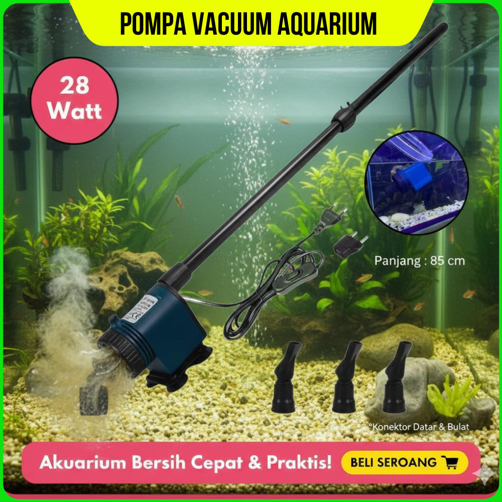 Pompa Vacuum Aquarium SOBO BO-028 Electric Vacuum Cleaner Siphon Pembersih Akuarium