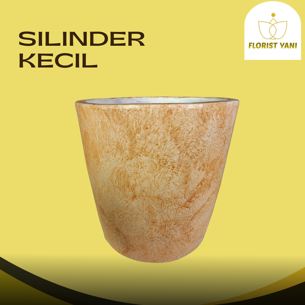 POT SILINDER KECIL SEMEN – POT TANAMAN BETON MOTIF MARMER ELEGAN