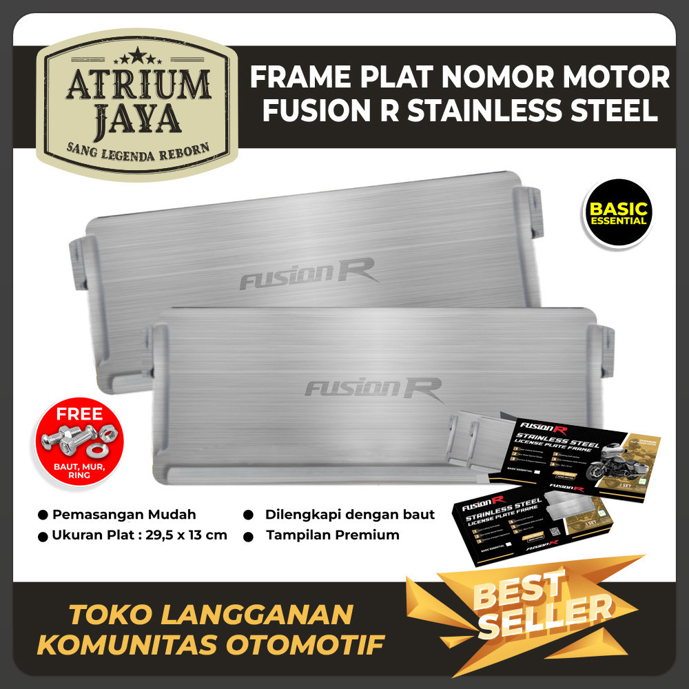 Dudukan Cover Plat Nomor Motor ADV, PCX, Vario 160, NMAX, AEROX Universal Stainless Steel Anti Karat