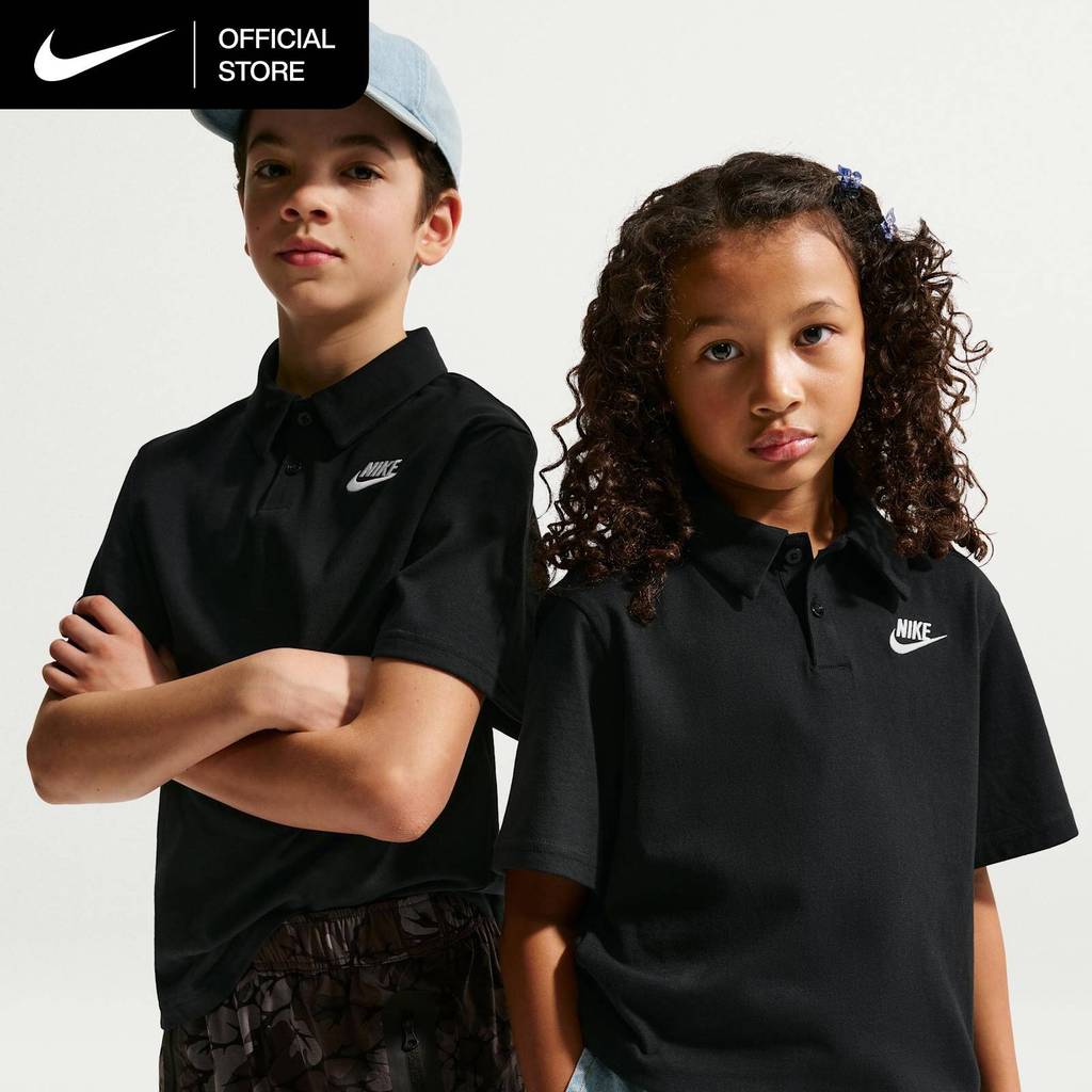Nike Older Kids' Sportswear Club Knit Short-Sleeve Polo - Black [IF2841-010]