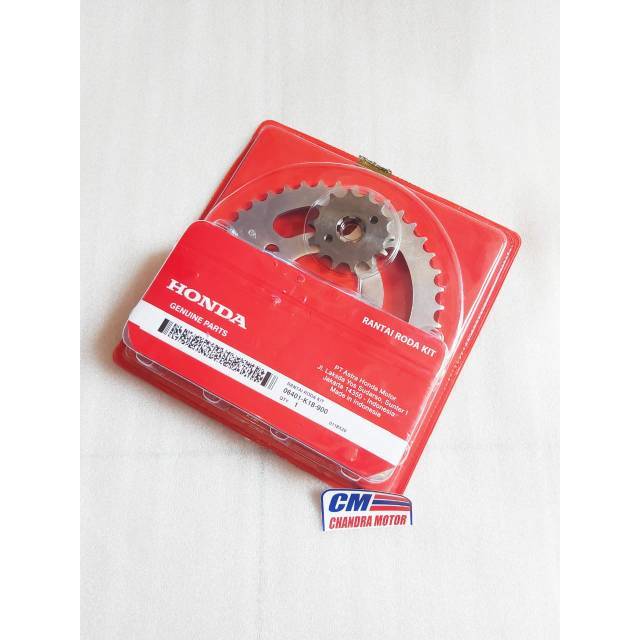 Gear gir rantai set verza - megapro mono fi 06401-K18-900 asli HONDA AHM