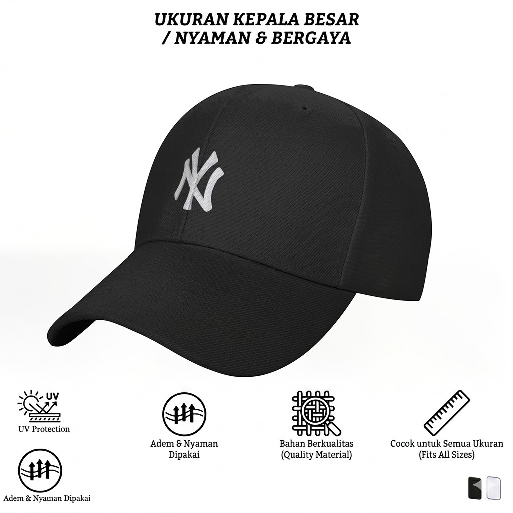 TOPI SNAPBACK NY ORIGINAL - TOPI HIP HOP CEPER LOGO NY PRIA WANITA