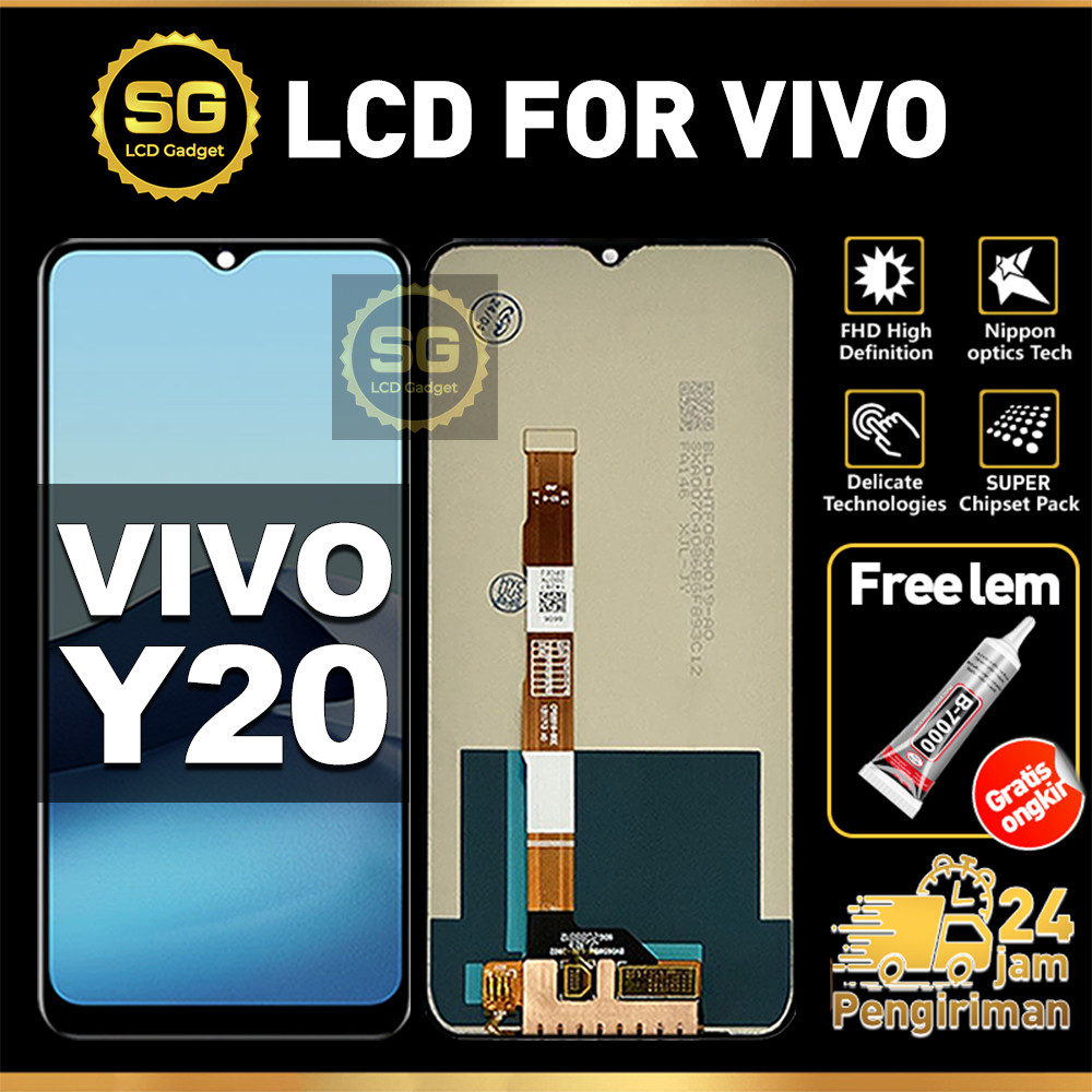SG LCD VIVO Y20 Fullset HP Touchscreen VIVO Y20 Free Lem Glass Touch Screen Digitizer COD