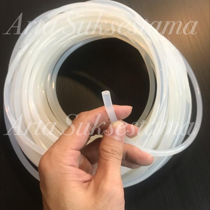 Oring silikon padat 6mm meteran / Silicone Cord - Putih