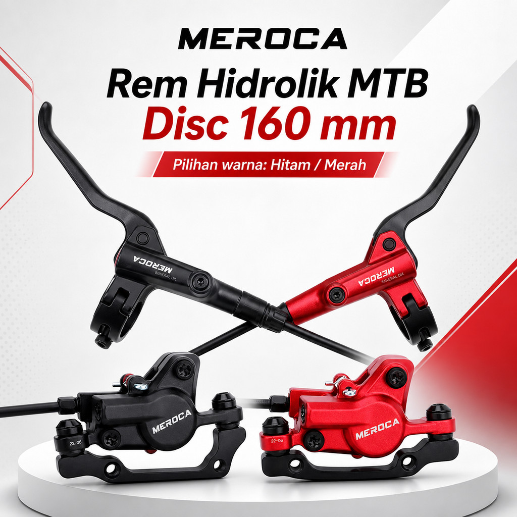 Meroca HD-800 Brakeset Brake Set Rem Cakram Hidrolis Sepeda Disc Brake Hydraulic Sepeda MTB