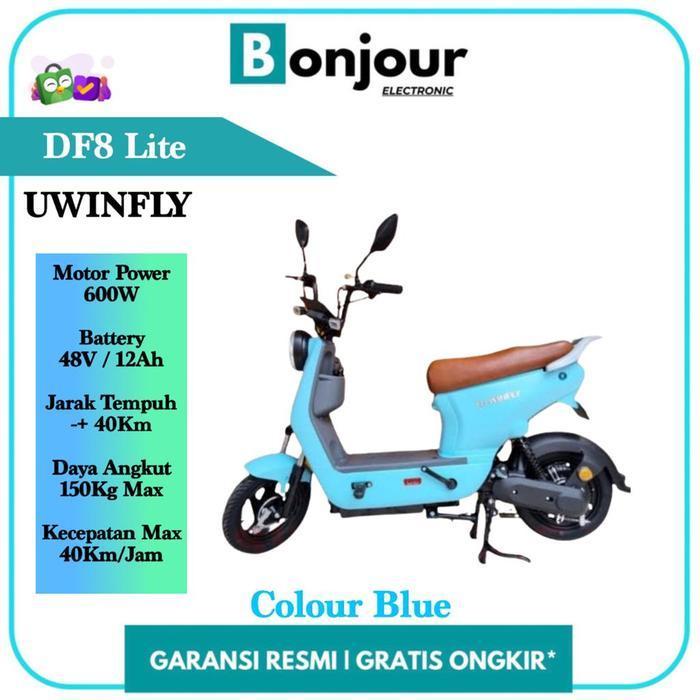 Sepeda Listrik Uwinfly DF8 Dragonfly 8 Baterai 48V/12Ah - Blue [ORI]