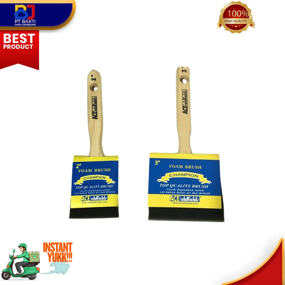 Kuas Busa / Foam Brush Sponge / Kuas Cat Busa ACE