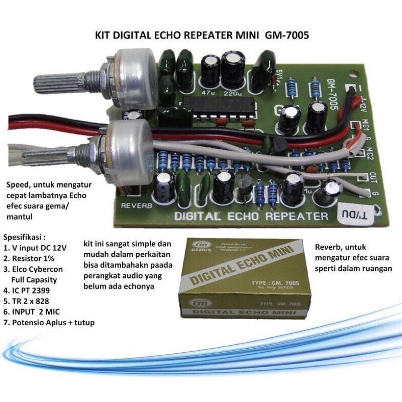Kit Digital Echo Mini GMLITE 7005 Emas