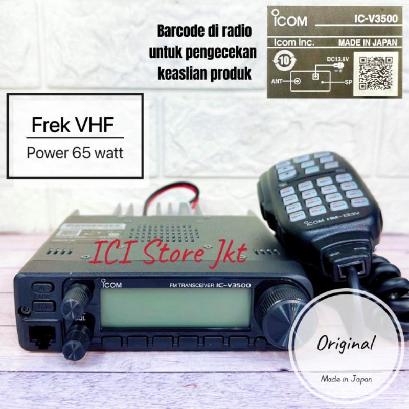 promo Radio Rig ICOM ICV3500 / Icom IC V3500 Original / Radio Rig Icom Original