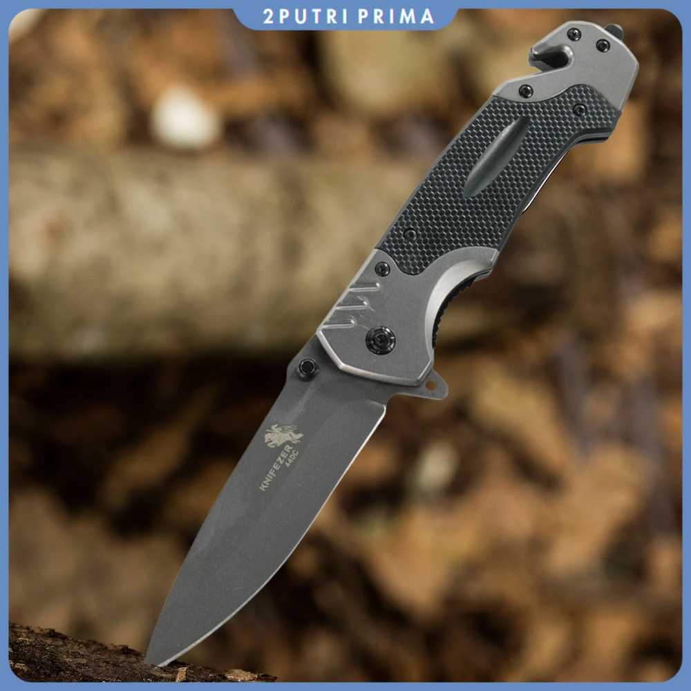 Pisau Lipat Outdoor Portable Knife Survival Stainless Steel - 440C - KNIFEZER