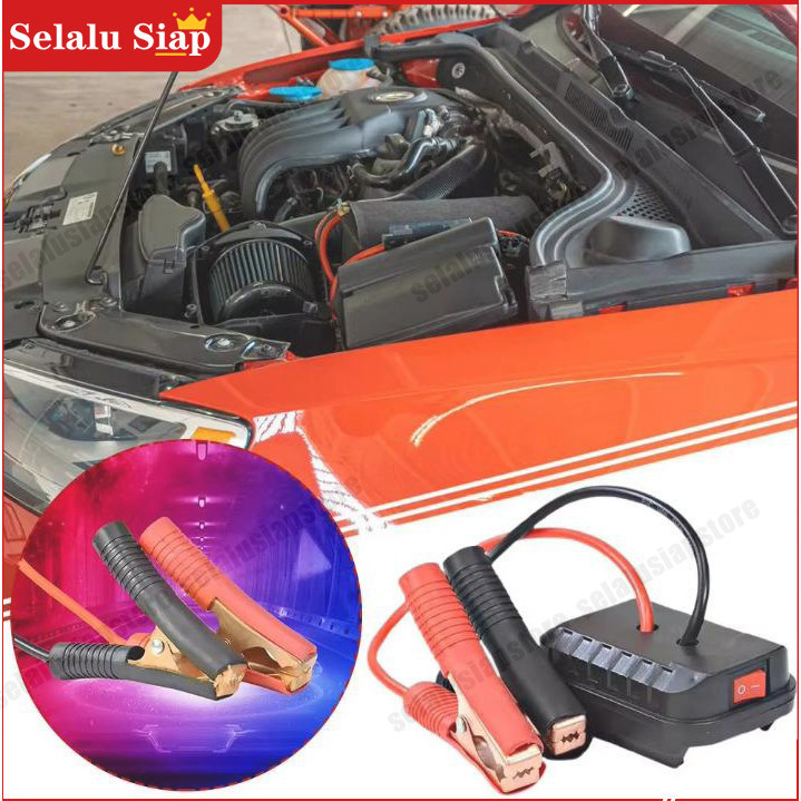Adaptor Charger HP Darurat Pasang Ke AKI Motor Mobil Universal 2 USB Sambungan Charger Casan HP ke A