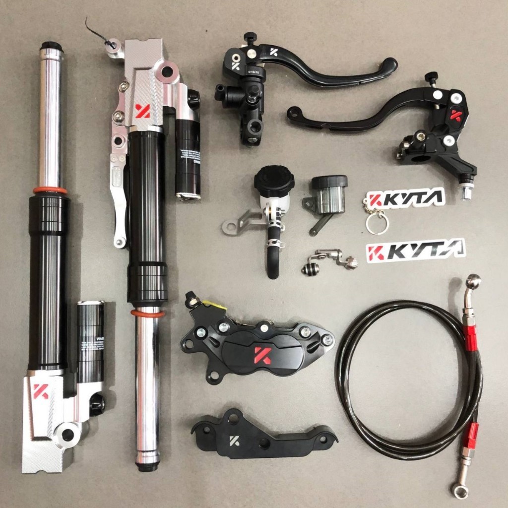 Paketan Pengereman Full KTC Kyta Master Rem 7NB 9/16x18 Set kanan kiri Kopling Switch Rem + Shock De