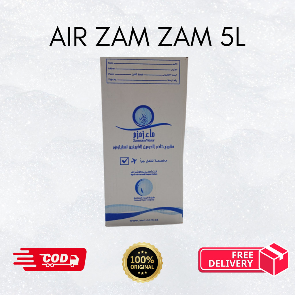 ORIGINAL AIR ZAMZAM KEMASAN GALON 5 LITER / AIR ZAMZAM ASLI 100%